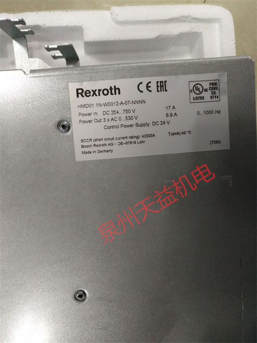 天益機電力士樂工業(yè)產品 "R900782310 VT-VSPA1-2-1X V0 0 1" "4WRKE25W6-350L-35 6EG24EK31 A1D3M 2" "HMD01.1N-W0012-